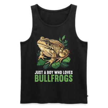 Bullfrogs Bullfrog - Men's Premium Organic Tank Top - black - Front - AI Model Male 178 light (178cm)