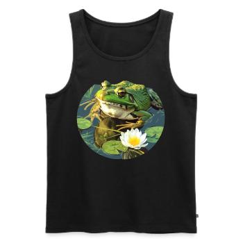 Bullfrogs Bullfrog - Men's Premium Organic Tank Top - black - Front - AI Model Male 178 light (178cm)
