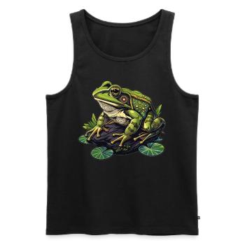 Bullfrogs Bullfrog - Men's Premium Organic Tank Top - black - Front - AI Model Male 178 light (178cm)