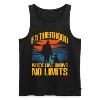 Vaterschaft, wo die Liebe keine Grenzen kennt - Männer Premium Bio Tank Top - Schwarz - Vorne - Michal (187cm)