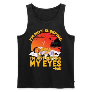I'm not sleeping I'm just resting my eyes Dad - Men's Premium Organic Tank Top - black - Front - Michal (187cm)