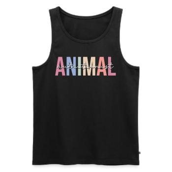 Veterinarian Animal Lover - Men's Premium Organic Tank Top - black - Front - AI Model Male 178 light (178cm)