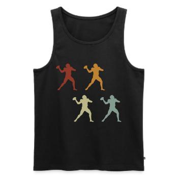 American Football Tshirt Men's Kids Football - Men's Premium Organic Tank Top - black - Front - Michal (187cm)
