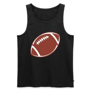 American Football Tshirt Men's Kids Football - Men's Premium Organic Tank Top - black - Front - Michal (187cm)