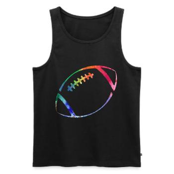 American Football Tshirt Men's Kids Football - Men's Premium Organic Tank Top - black - Front - Michal (187cm)