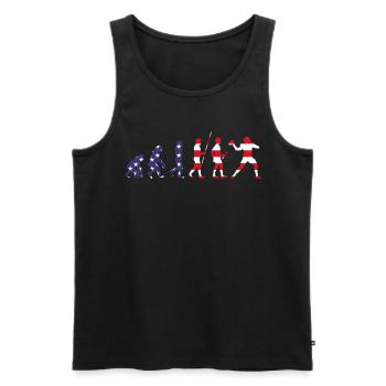 American Football Tshirt Men's Kids Football - Men's Premium Organic Tank Top - black - Front - Michal (187cm)