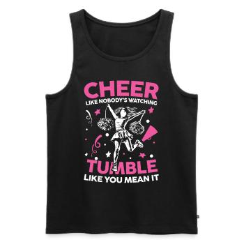 Cheer Like Nobody's Watching für eine cheerleader - Männer Premium Bio Tank Top - Schwarz - Vorne - Michal (187cm)