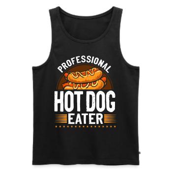 Hot Dog Adulte Professionnel Hot-Dog - Débardeur bio Premium Homme - noir - Devant - AI Model Male 178 light (178cm)