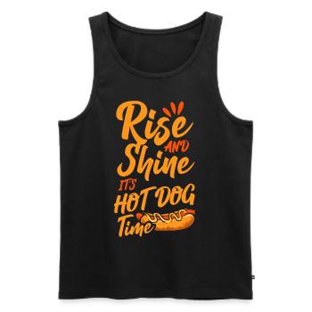 Hot Dog Adult Rise And Shine It's - Männer Premium Bio Tank Top - Schwarz - Vorne - Michal (187cm)