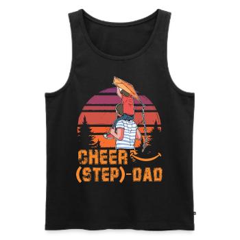 Cheer Beau-père - Débardeur bio Premium Homme - noir - Devant - Michal (187cm)