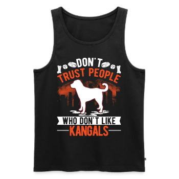 Cadeau Kangal Berger d’Anatolie - Débardeur bio Premium Homme - noir - Devant - Michal (187cm)
