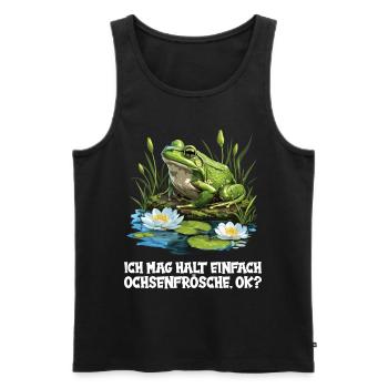 Bullfrogs Bullfrog - Men's Premium Organic Tank Top - black - Front - AI Model Male 178 light (178cm)