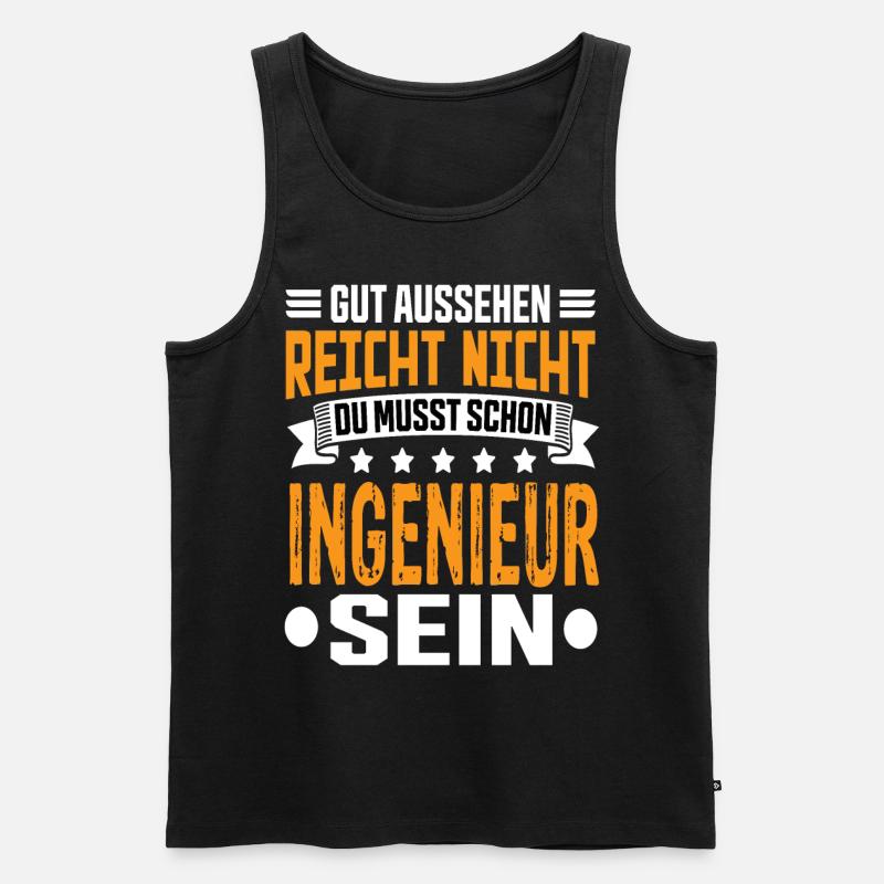 Ingenieur - Männer Premium Bio Tank Top - Schwarz