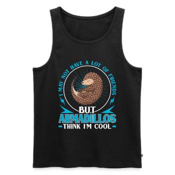 Armadillos Find Me Cool Armadillo Armadillo Armadillo - Men's Premium Organic Tank Top - black - Front - Michal (187cm)