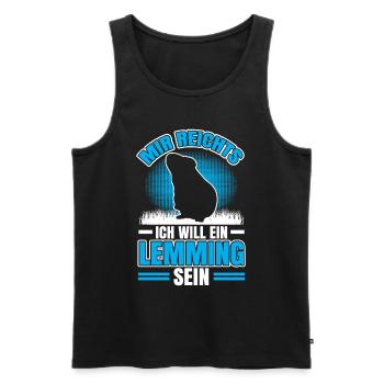 Veut qu’un lemming soit un lemming de campagnol Lemming - Débardeur bio Premium Homme - noir - Devant - Michal (187cm)