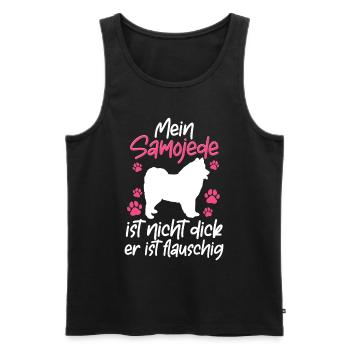 Samojede ist nicht dick Samojedenspitz Samojede - Männer Premium Bio Tank Top - Schwarz - Vorne - AI Model Male 178 light (178cm)