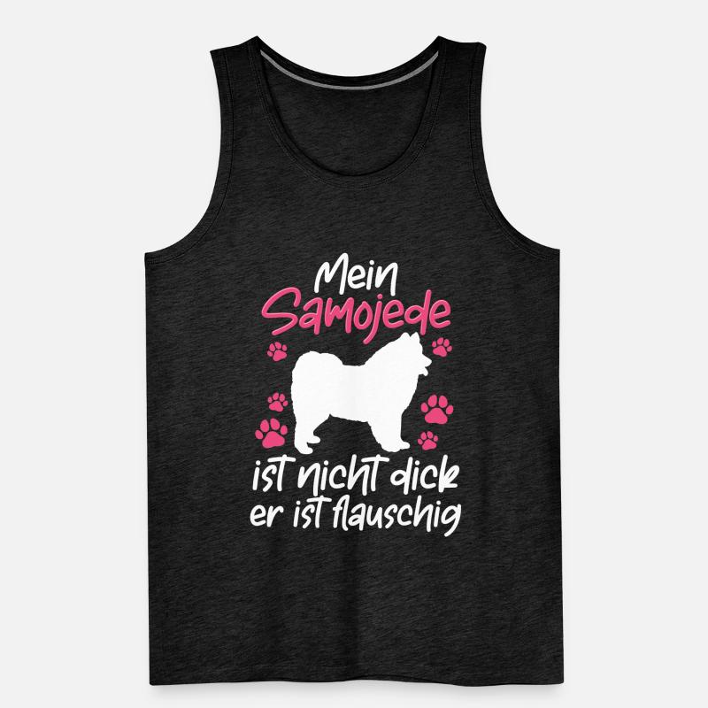 Samoyed is not fat Samoyedspitz Samoyed Men's Premium Organic Tank Top