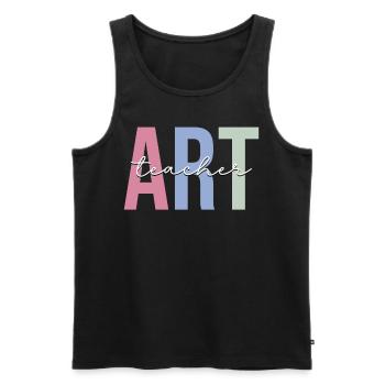 Lehrende Künstlerin Malerin Kunsttherapeutin - Männer Premium Bio Tank Top - Schwarz - Vorne - Michal (187cm)