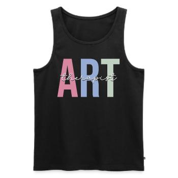 Art Therapy Art Teacher - Men's Premium Organic Tank Top - black - Front - AI Model Male 178 light (178cm)