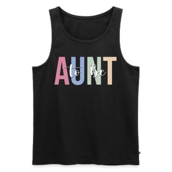 Promoted to Auntie - Men's Premium Organic Tank Top - black - Front - AI Model Male 178 light (178cm)