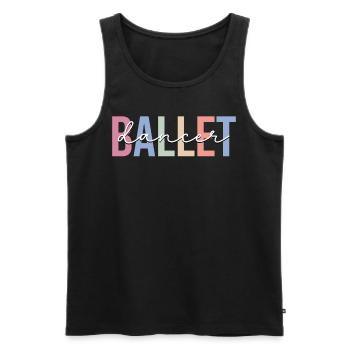 Dancing Ballet Dance Ballerina - Men's Premium Organic Tank Top - black - Front - AI Model Male 178 light (178cm)