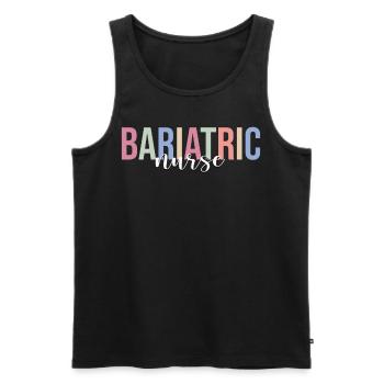 Nurse RN - Men's Premium Organic Tank Top - black - Front - Michal (187cm)