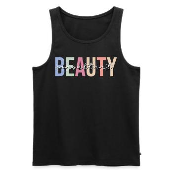 Make-up-Liebhaber - Männer Premium Bio Tank Top - Schwarz - Vorne - AI Model Male 178 light (178cm)