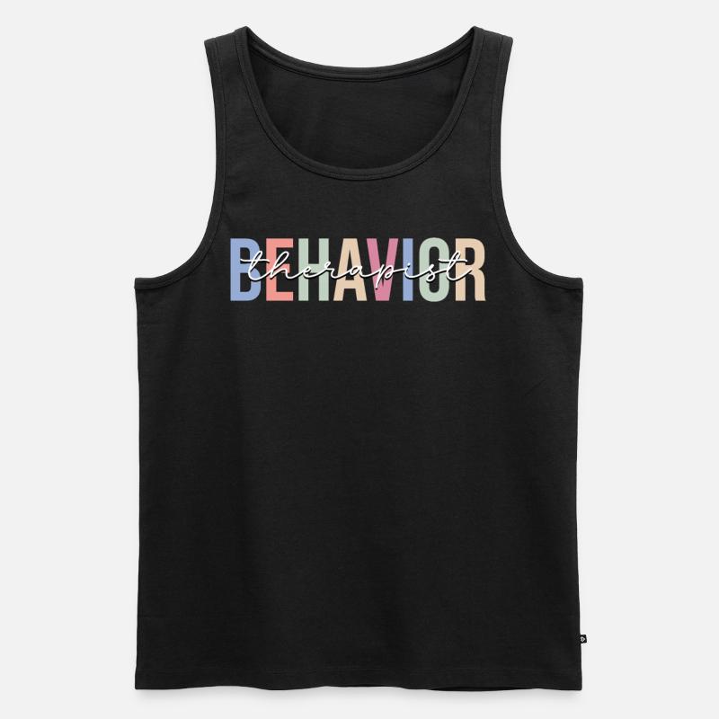 ABA Therapist ABA Therapy - Men's Premium Organic Tank Top - black