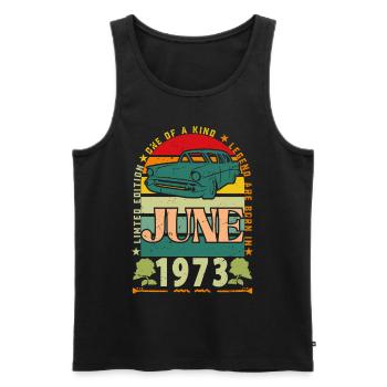 Juni 1973 Geburtstagsgeschenk. Juni 1973 Juni 1973 - Männer Premium Bio Tank Top - Schwarz - Vorne - AI Model Male 178 light (178cm)