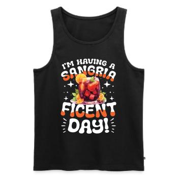 I'm Having a Sangria-Ficent Day - Männer Premium Bio Tank Top - Schwarz - Vorne - Michal (187cm)