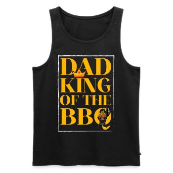 Dad King of the BBQ - Men's Premium Organic Tank Top - black - Front - Michal (187cm)