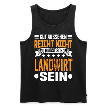 Landwirt Landwirte Landwirtschaft Bauer Sprüche - Männer Premium Bio Tank Top - Schwarz - Vorne - Michal (187cm)