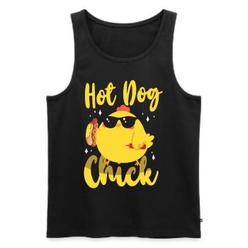 Hot Dog Adult Chicken Girl Hot Dog - Männer Premium Bio Tank Top - Schwarz - Vorne - AI Model Male 178 light (178cm)