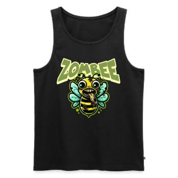 Abeille zombie Zombee - Débardeur bio Premium Homme - noir - Devant - Michal (187cm)