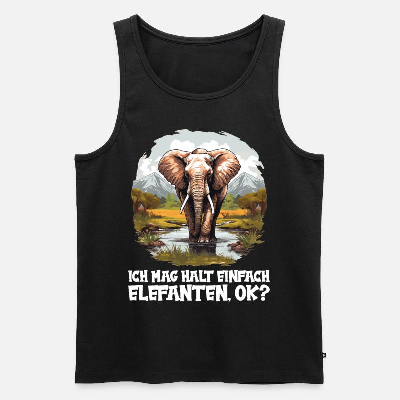 Éléphant Éléphant - Débardeur bio Premium Homme - noir