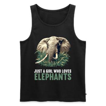 Elefanten Elefant - Männer Premium Bio Tank Top - Schwarz - Vorne - AI Model Male 178 light (178cm)