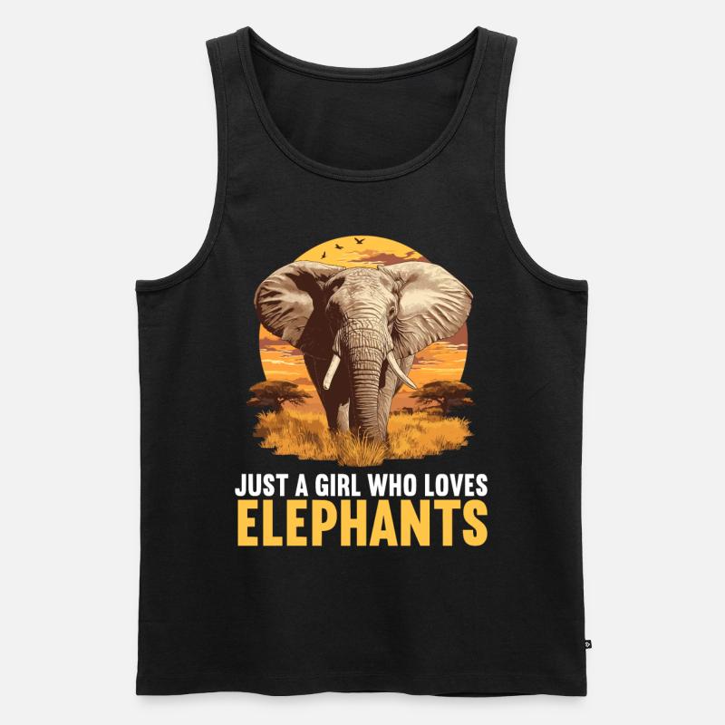 Elefanten Elefant - Männer Premium Bio Tank Top - Schwarz