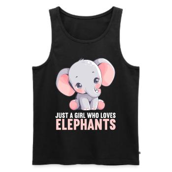 Elefanten Elefant - Männer Premium Bio Tank Top - Schwarz - Vorne - AI Model Male 178 light (178cm)