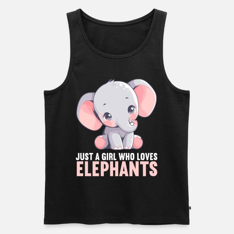 Elefanten Elefant - Männer Premium Bio Tank Top - Schwarz