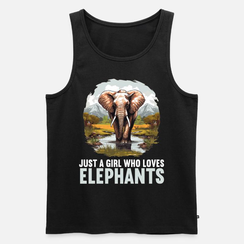 Elefanten Elefant - Männer Premium Bio Tank Top - Schwarz