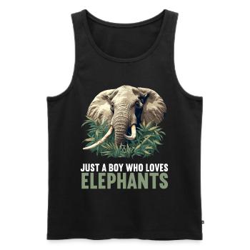 Elefanten Elefant - Männer Premium Bio Tank Top - Schwarz - Vorne - AI Model Male 178 light (178cm)