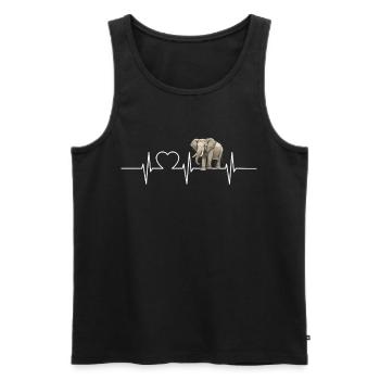 Elefanten Elefant - Männer Premium Bio Tank Top - Schwarz - Vorne - AI Model Male 178 light (178cm)