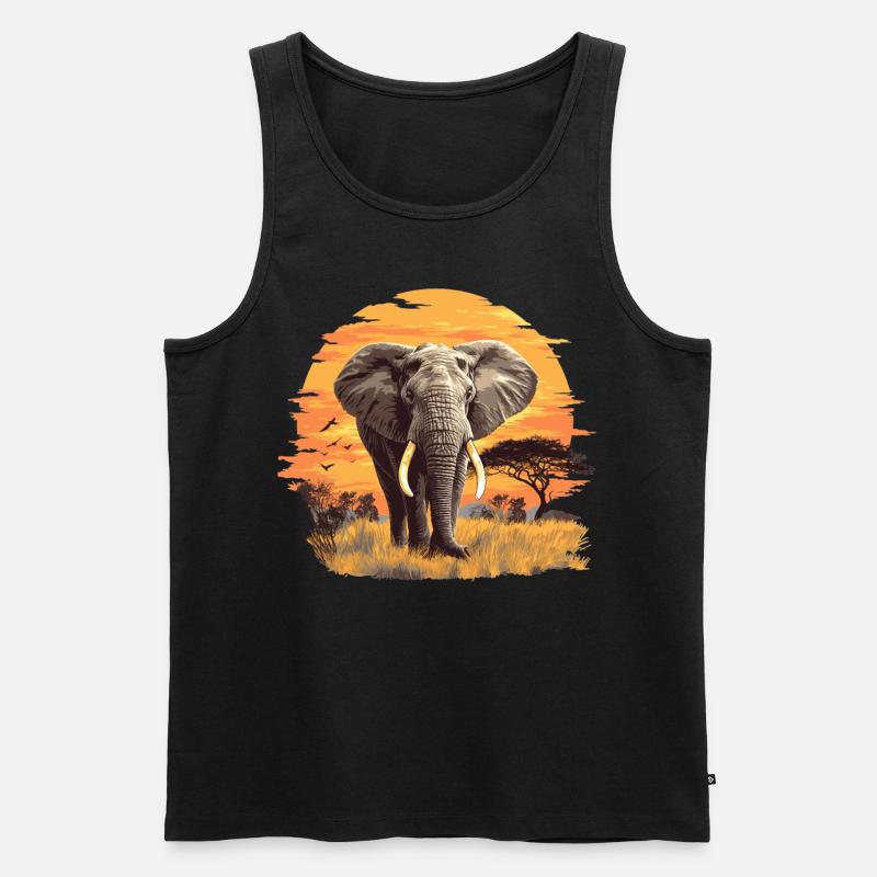 Éléphant Éléphant - Débardeur bio Premium Homme - noir