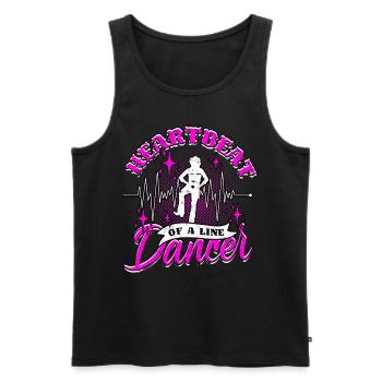 Line Dance Heartbeat Of A Line Dancer - Männer Premium Bio Tank Top - Schwarz - Vorne - Michal (187cm)