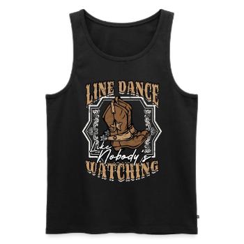 Line Dance Like Nobody Is Watching - Men's Premium Organic Tank Top - black - Front - Michal (187cm)