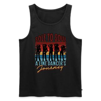 Line Dance Sole To Soul A Line Dancer's Journey - Männer Premium Bio Tank Top - Schwarz - Vorne - AI Model Male 178 light (178cm)