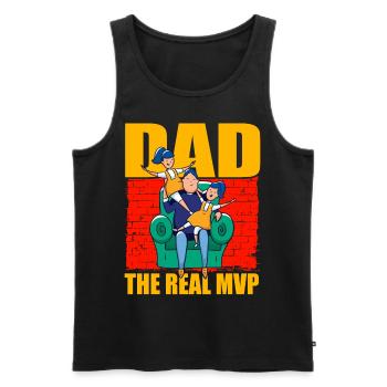 Papa - Männer Premium Bio Tank Top - Schwarz - Vorne - Michal (187cm)