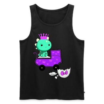 Dragon Enceinte Coquille D’oeuf Oeuf Éclosion Bébé - Débardeur bio Premium Homme - noir - Devant - Michal (187cm)