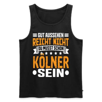 Cologne Cologne NRW Rhineland Cologne Saying - Men's Premium Organic Tank Top - black - Front - AI Model Male 178 light (178cm)
