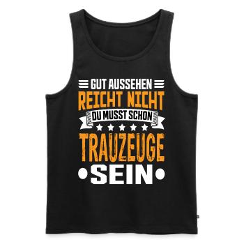Meilleur homme - Débardeur bio Premium Homme - noir - Devant - AI Model Male 178 light (178cm)